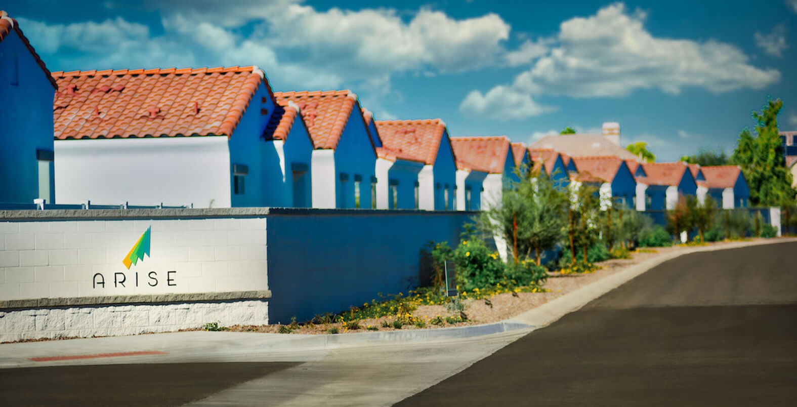 Completed homes in a Family Development community